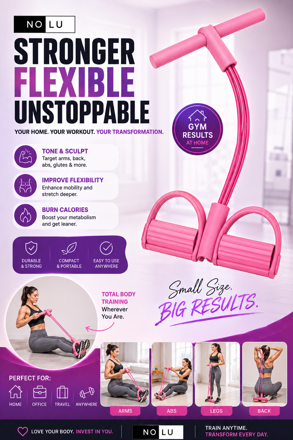 Nolu Resistance Band Foot & Ankle Trainer Full-Body Strength & Sculpting System